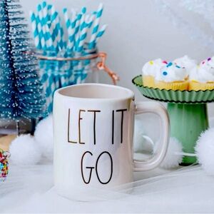 RAE DUNN Disney Frozen 'LET IT GO' Pearl Iridescent ELSA Double-Sided Mug